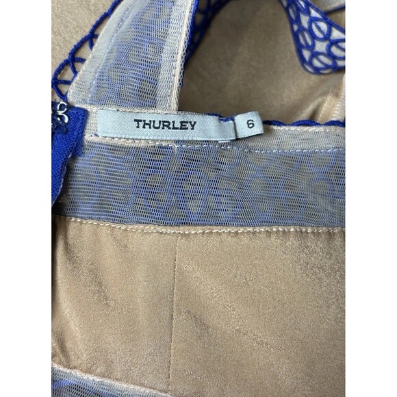 Thurley Riddle Fit & Flare Mini Dress Lined Royal Blue Size US 2 / AU 6 - Picture 4 of 7